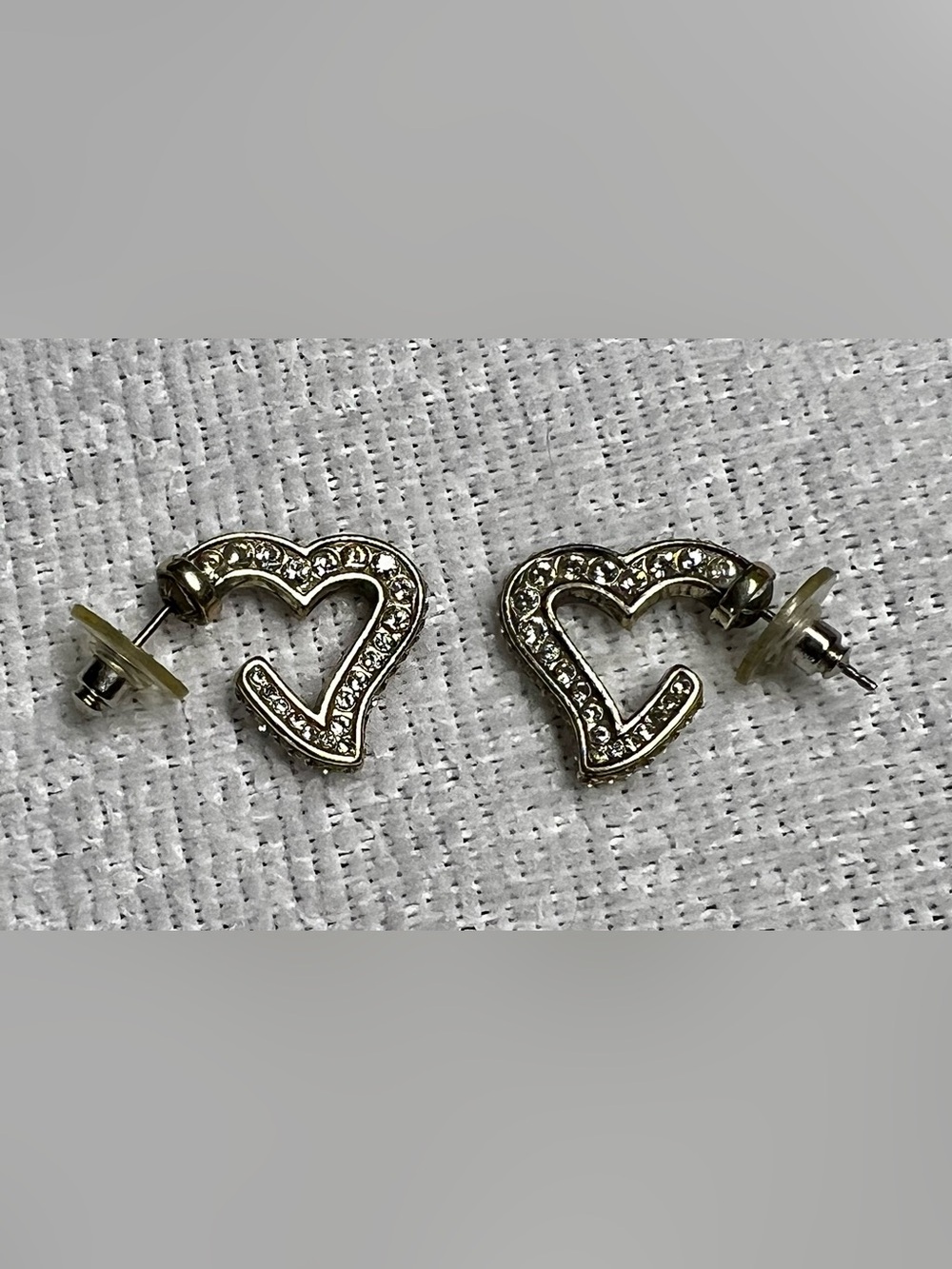 Brighton Crystal Heart Earrings - Excellent Condition